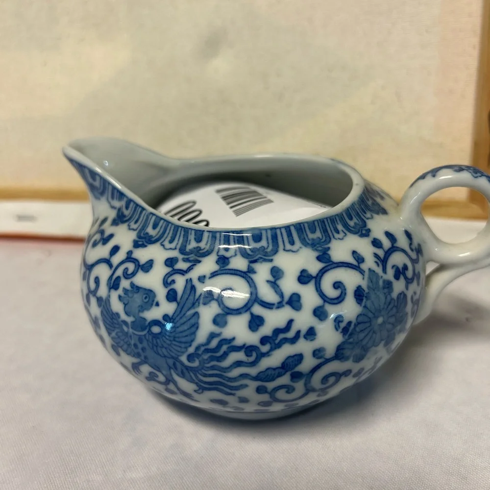 Blue and White Ceramic Decorative Accent